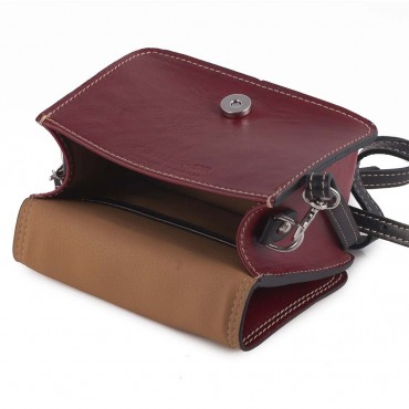 BORSA PICCOLA ITALIA IN PELLE 10x17.5 H20 cm