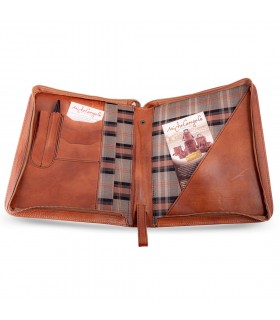 PORTA DOCUMENTI SAN LUIS IN PELLE 33x28 H4 cm CUOIO