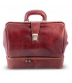 DOCTOR BAG DOUBLE BOTTOM BELLA VISTA IN LEATHER 39x17 H30 cm