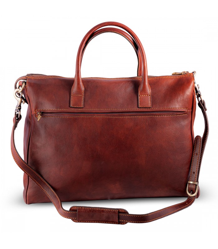 WOMAN BAG MENDOZA SHORT HANDLE IN LEATHER 46x15 H32 cm