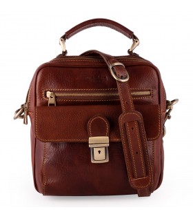 BORSELLO UOMO ANDRES IN PELLE 22x10 H25 cm