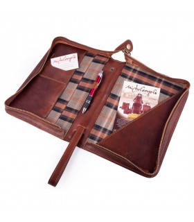 PORTA DOCUMENTI SAN LUIS PICCOLO IN PELLE 22x5 H30 cm