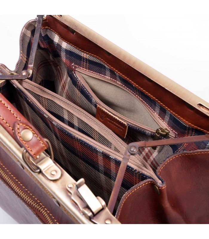 BORSA DOPPIA FIBBIA PHOENIX IN PELLE 35x13 H25 cm