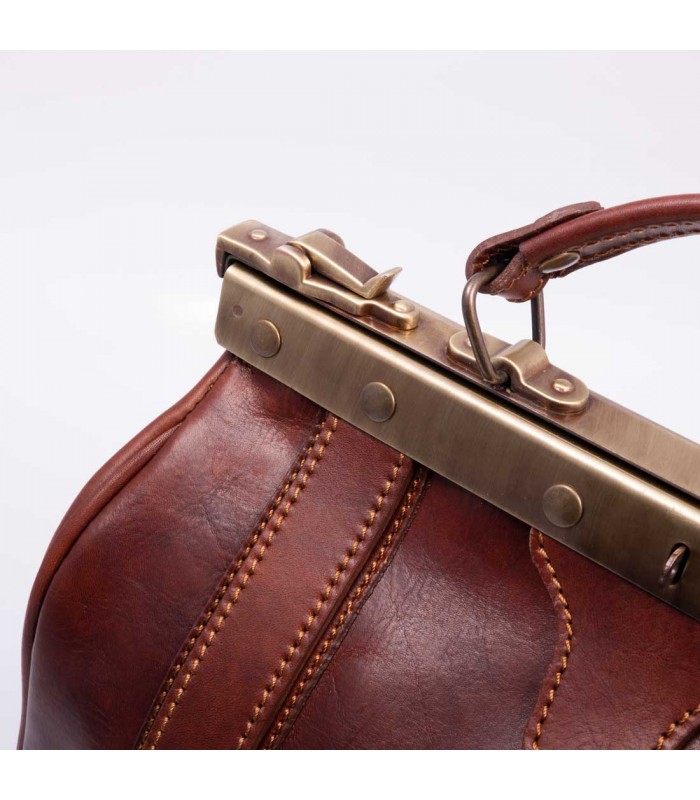 BORSA DOPPIA FIBBIA PHOENIX IN PELLE 35x13 H25 cm