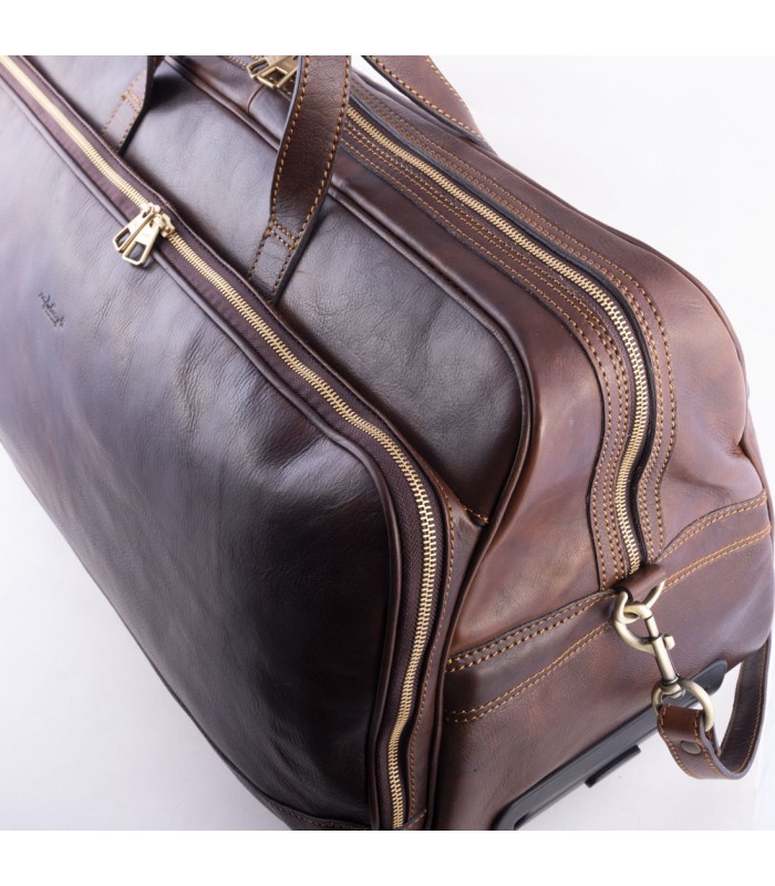 BIG TROLLEY SORRENTO IN LEATHER 60x28 H35 CM