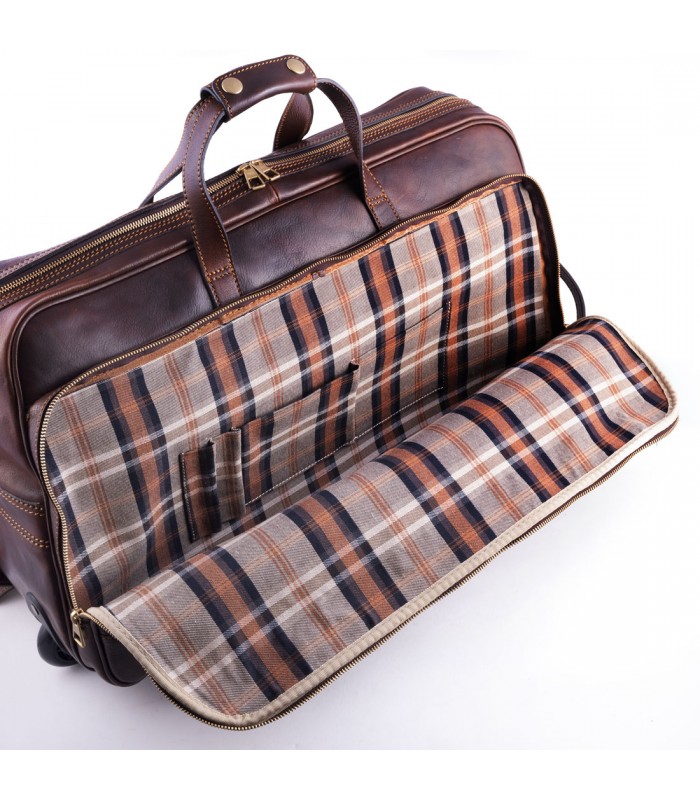 BIG TROLLEY SORRENTO IN LEATHER 60x28 H35 CM