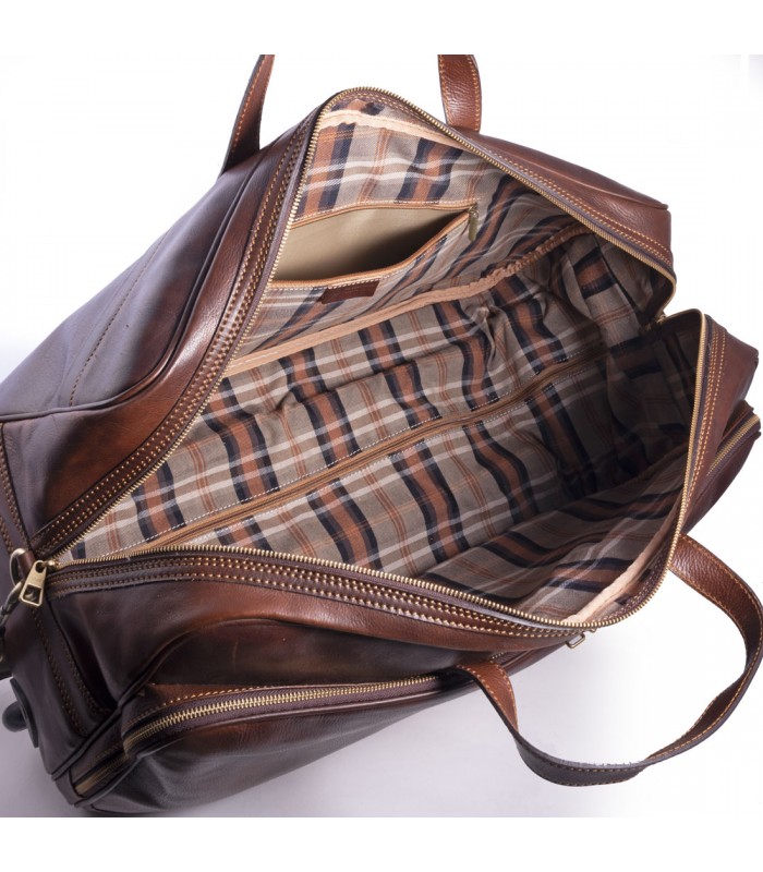 BIG TROLLEY SORRENTO IN LEATHER 60x28 H35 CM