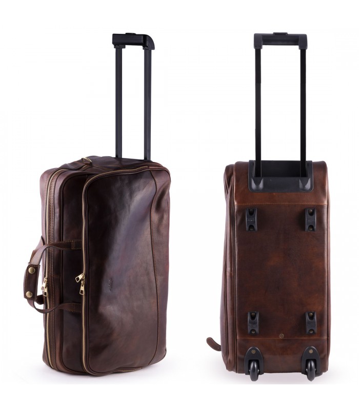BIG TROLLEY SORRENTO IN LEATHER 60x28 H35 CM