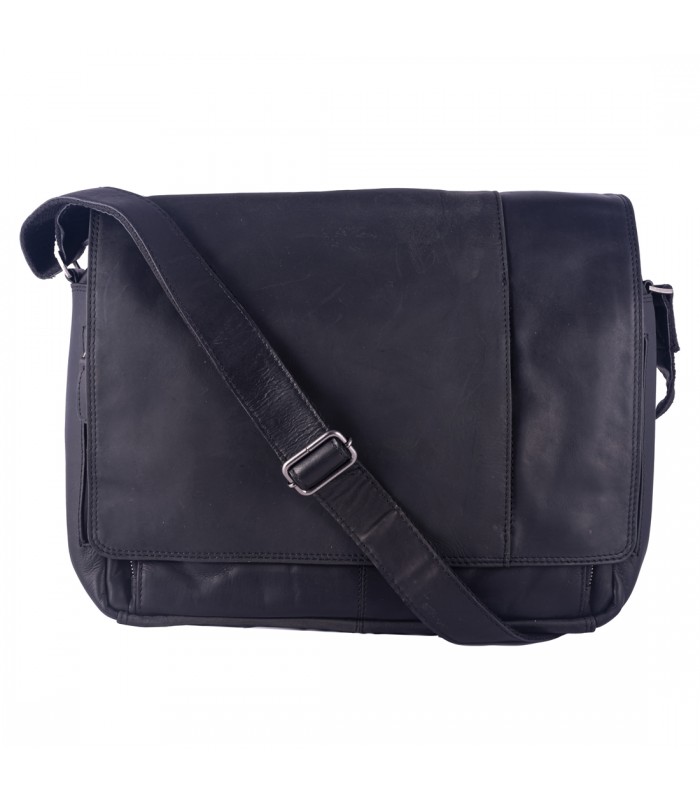 BORSA MESSANGER MONTEFALCO IN PELLE 40X11 H30 CM