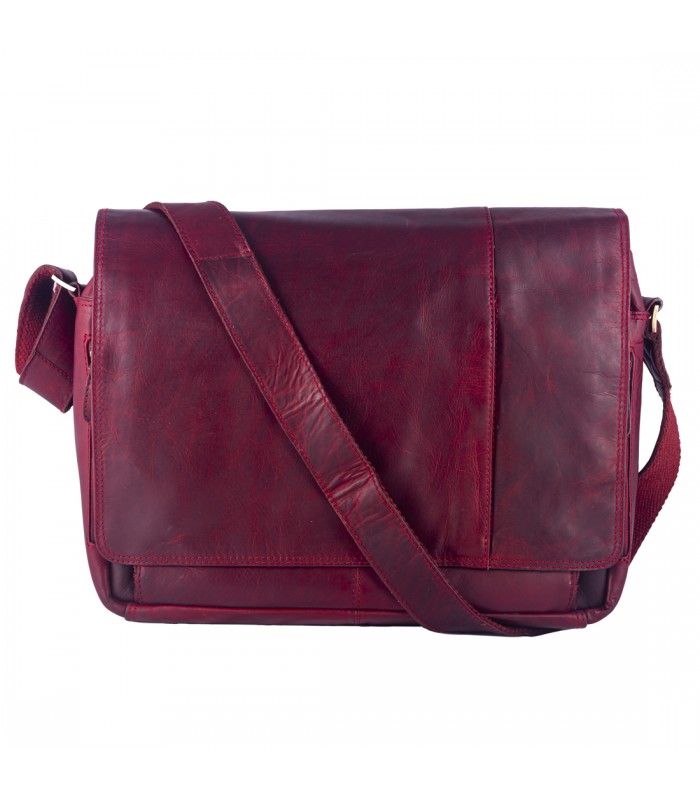 BORSA MESSANGER MONTEFALCO IN PELLE 40X11 H30 CM