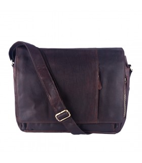 BORSA MESSANGER MONTEFALCO IN PELLE 40X11 H30 CM