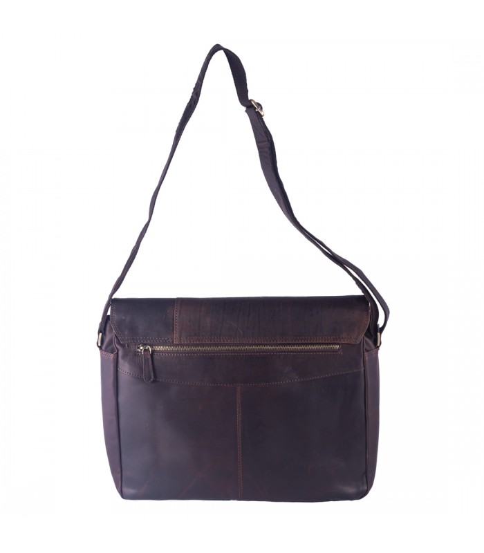 BORSA MESSANGER MONTEFALCO IN PELLE 40X11 H30 CM
