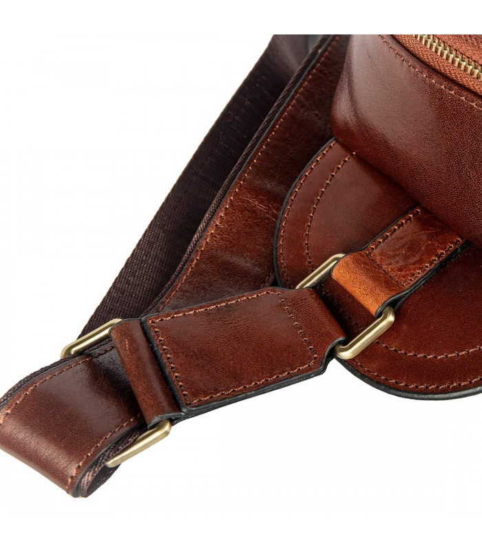 ONE-SHOULDER LEATHER BAG BOLOGNA 21X10 H37 CM