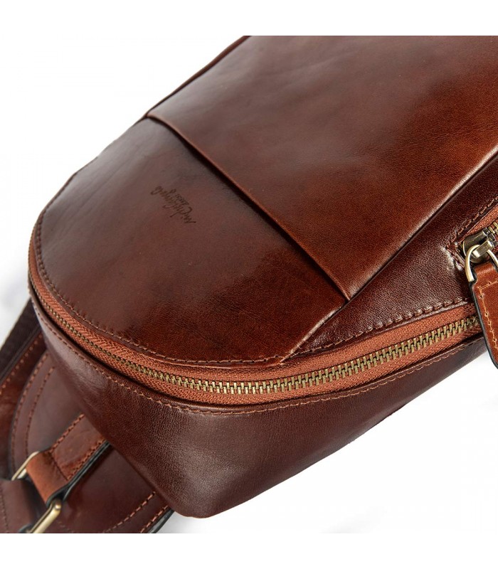 ONE-SHOULDER LEATHER BAG BOLOGNA 21X10 H37 CM