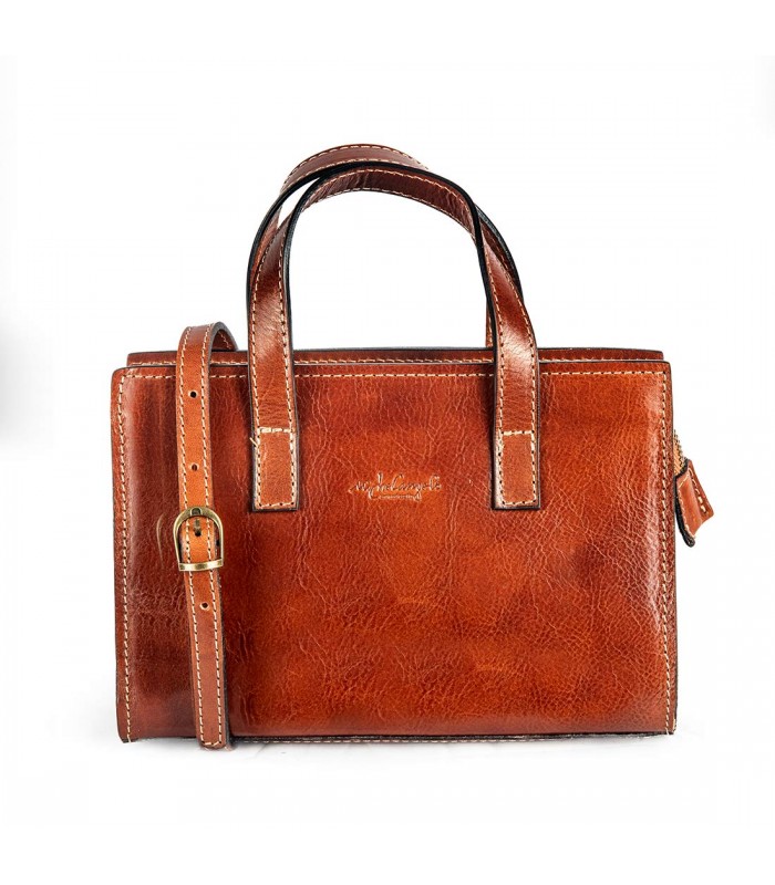 WOMEN'S LEATHER BAG CAPRI 23X8 H16 CM