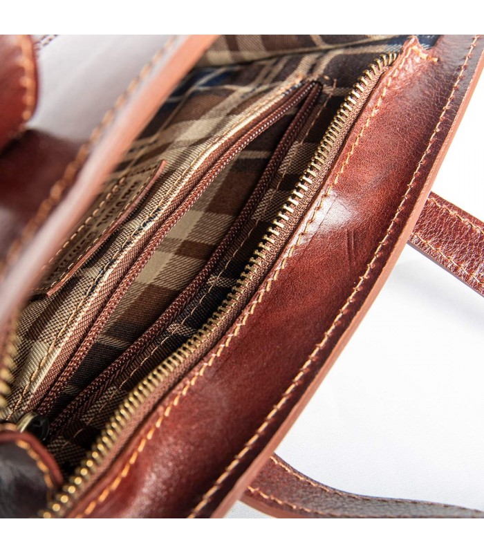 WOMEN'S LEATHER BAG CAPRI 23X8 H16 CM