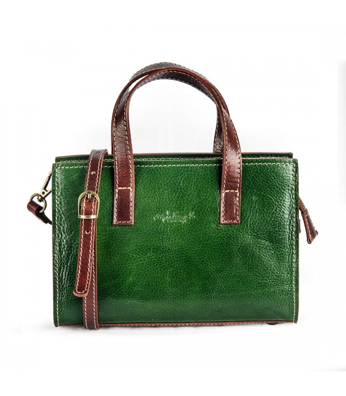 WOMEN'S LEATHER BAG CAPRI 23X8 H16 CM