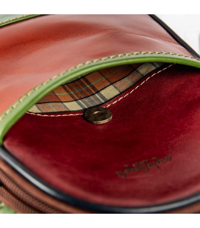 MULTICOLOR ONE-SHOULDER RIO LEATHER BAG 17X11 H40 CM