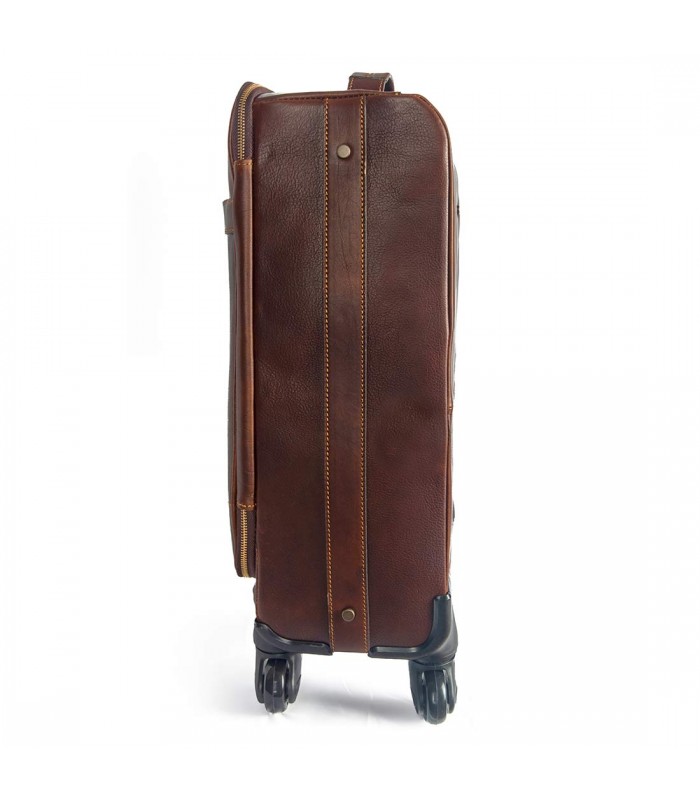 TROLLEY 4 RUOTE IN PELLE 37X19 H56 CM