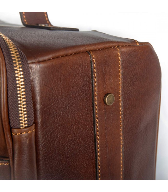 TROLLEY 4 RUOTE IN PELLE 37X19 H56 CM