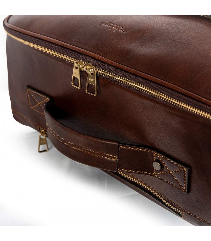 TROLLEY 4 RUOTE IN PELLE 37X19 H56 CM