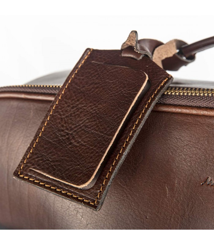 LUGGAGE TAG FOR SUITCASES IN LEATHER 6.5x10.5 H0.2 cm