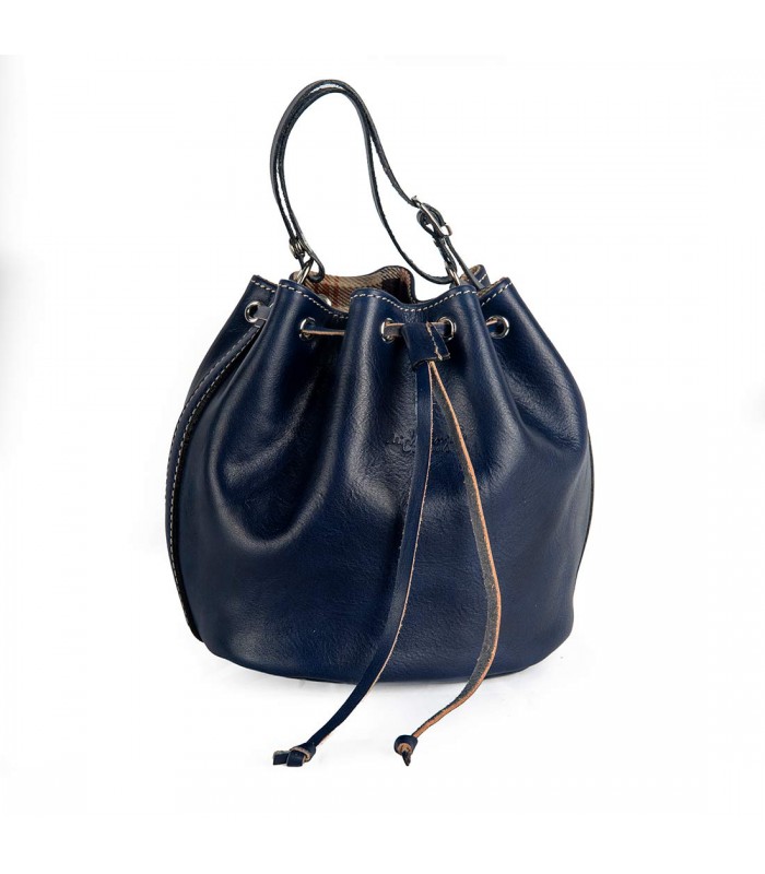 SECCHIELLO DONNA IN PELLE 20X10 H17 CM