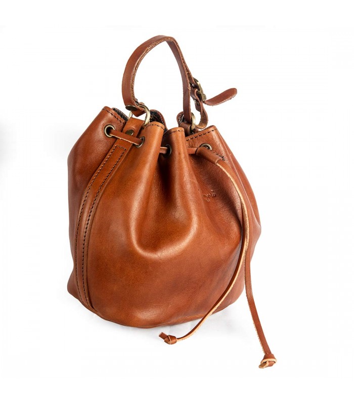 SECCHIELLO DONNA IN PELLE 20X10 H17 CM