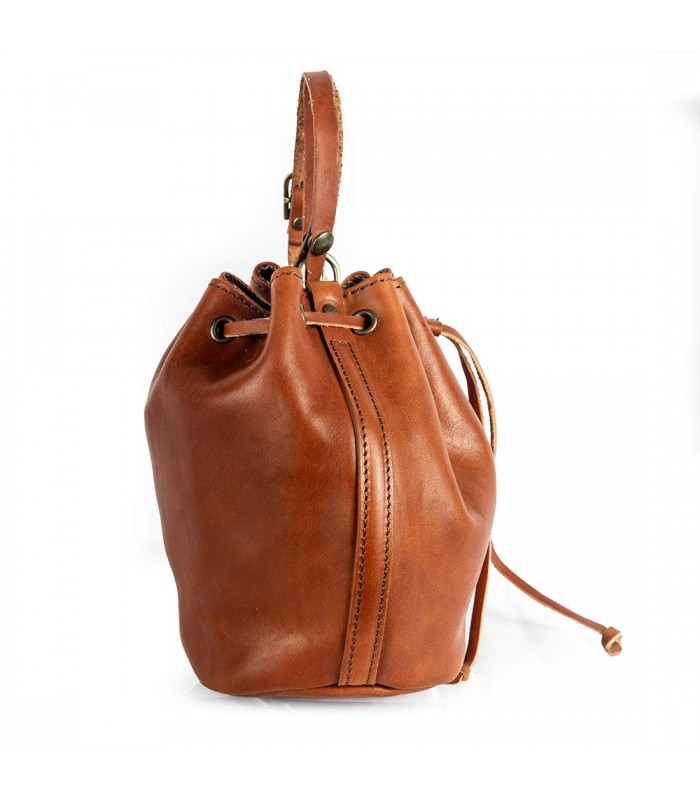 SECCHIELLO DONNA IN PELLE 20X10 H17 CM