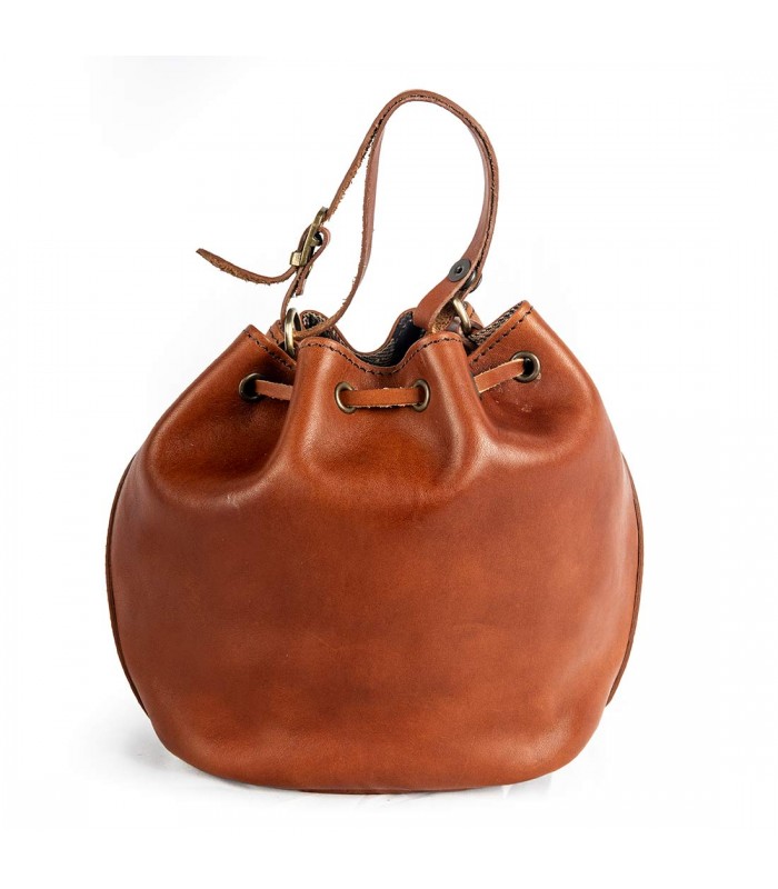 SECCHIELLO DONNA IN PELLE 20X10 H17 CM