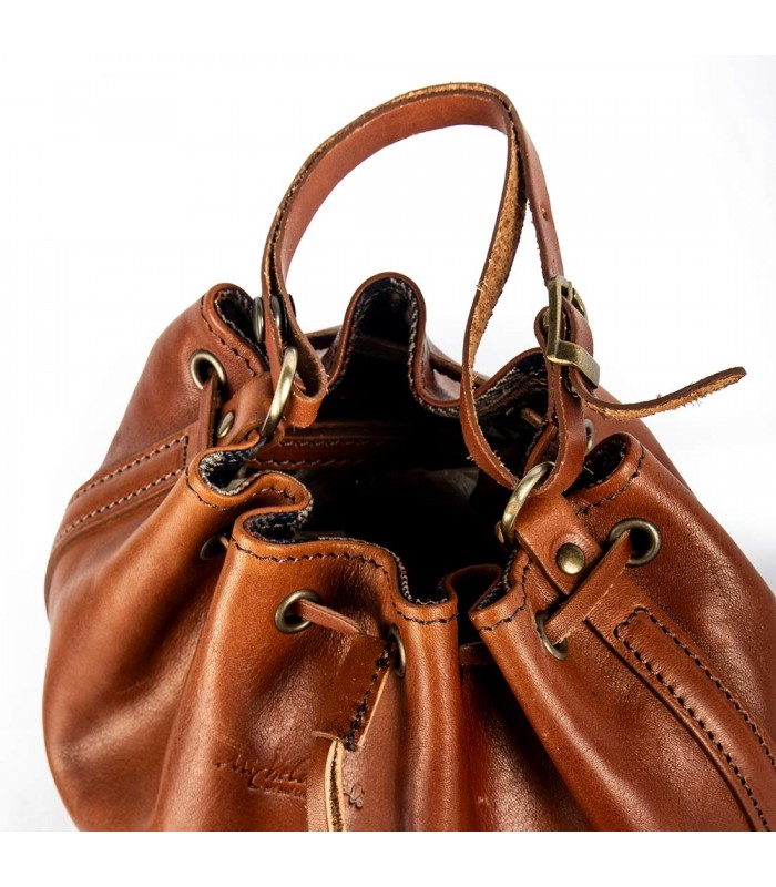 SECCHIELLO DONNA IN PELLE 20X10 H17 CM