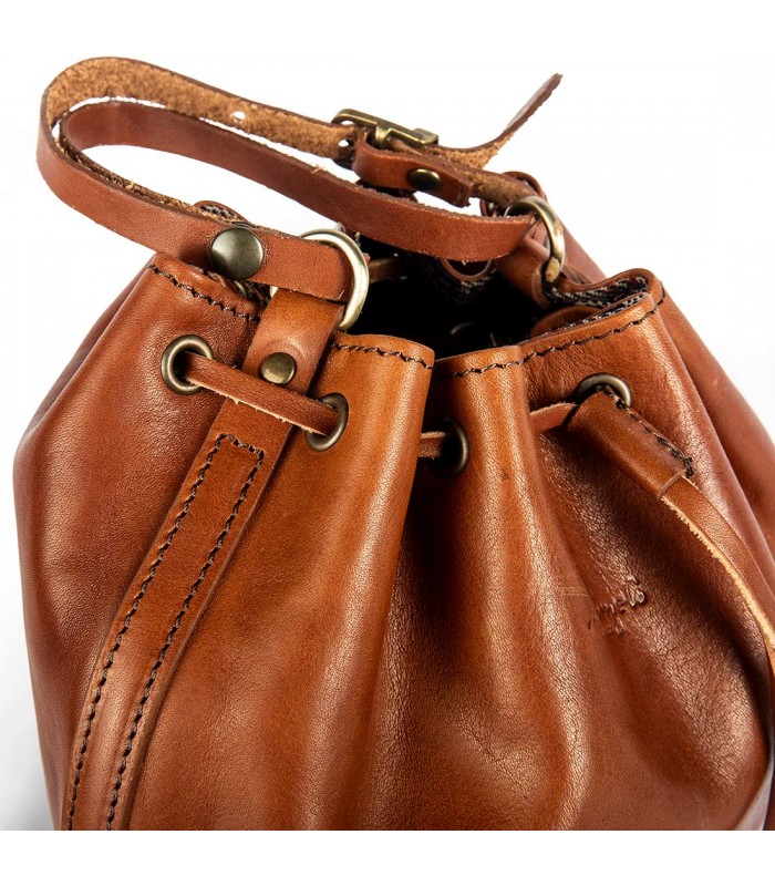 SECCHIELLO DONNA IN PELLE 20X10 H17 CM