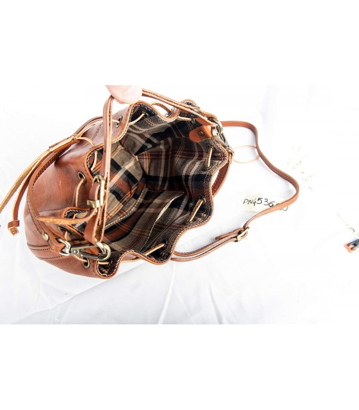 SECCHIELLO DONNA IN PELLE 20X10 H17 CM