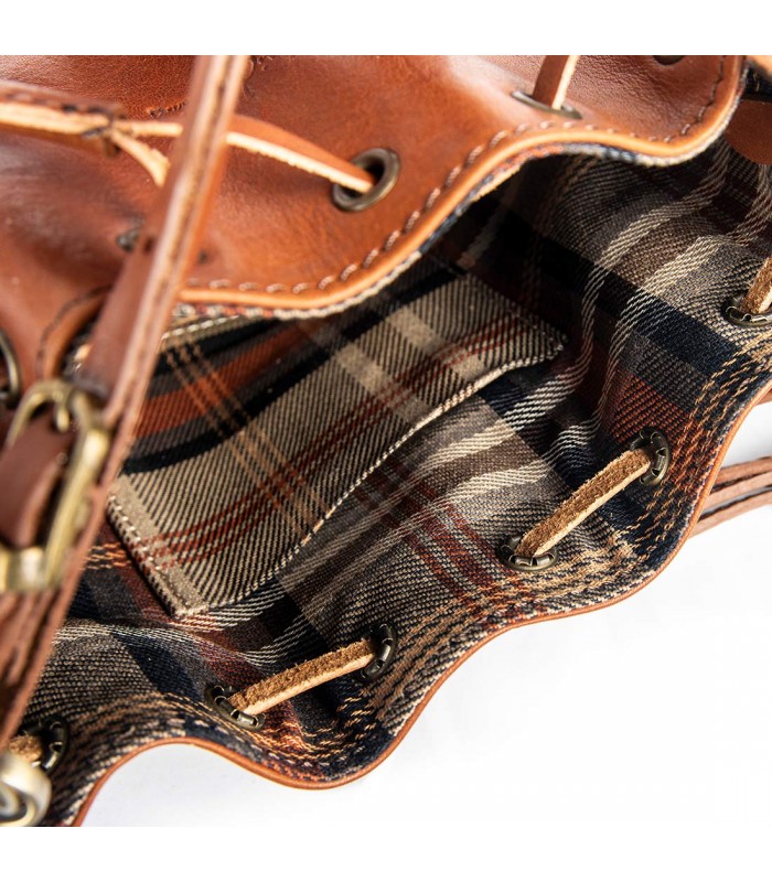 SECCHIELLO DONNA IN PELLE 20X10 H17 CM