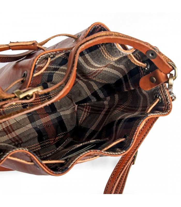 SECCHIELLO DONNA IN PELLE 20X10 H17 CM