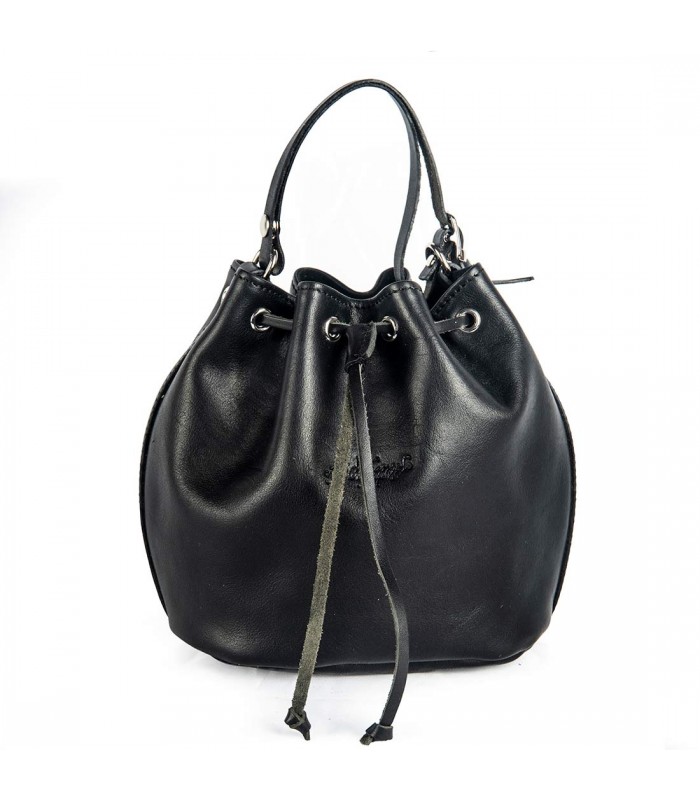 SECCHIELLO DONNA IN PELLE 20X10 H17 CM