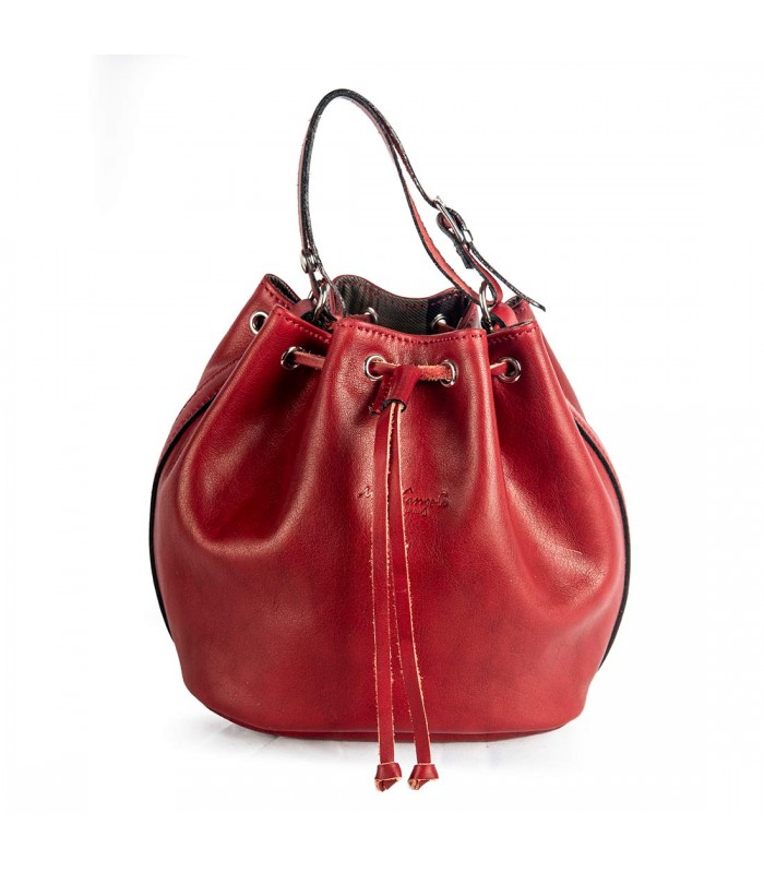 SECCHIELLO DONNA IN PELLE 20X10 H17 CM