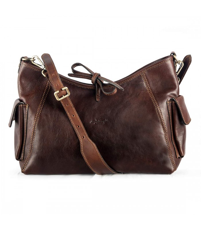 CERVINIA WOMEN'S LEATHER BAG 34X14 H24 CM