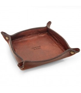 SVUOTATASCHE IN PELLE 18X18 H3,5 CM