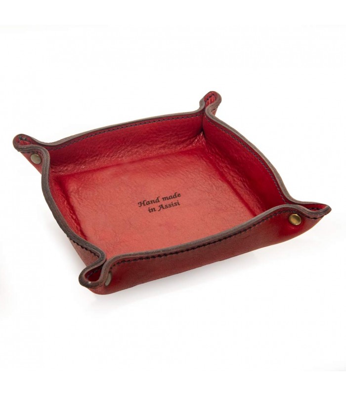 LEATHER POCKET EMPTYER 13,5X13,5 H2,5 CM